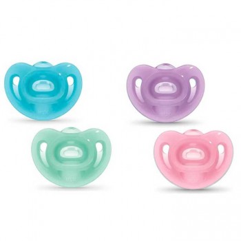 CHUPETE SILICONA NUK SENSITIVE 0 - 6 MESES 2 UNI